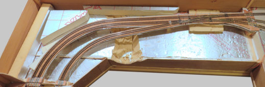 Track has been laid and track ends alinged.