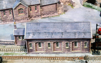 The goods shed from the rear, looking over the goods sidings.