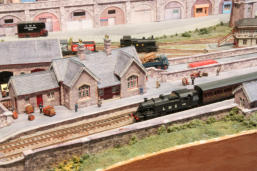 The station building, with part of the sidings behind it.