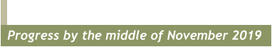 Progress by the middle of November 2019