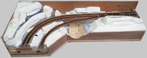 Basic topograhy built up with foam board.