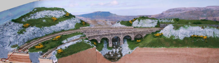 General view of Section Three, with completed viaducts.