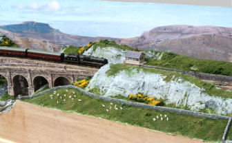 Looking across viaduct to Pen-y-Ghent.
