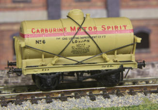 The petrol tanker in 'just painted' look . . .