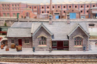 The platform side of the station.